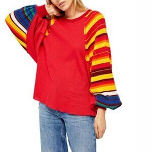 Free People Rainbow Dreams Batwing Sleeve Knit Sweater